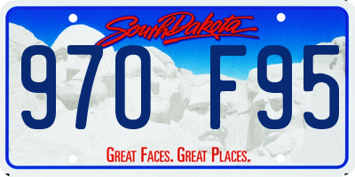 SD license plate 97OF95