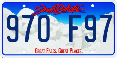 SD license plate 97OF97