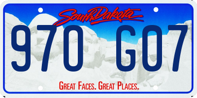 SD license plate 97OG07