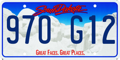SD license plate 97OG12
