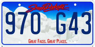 SD license plate 97OG43