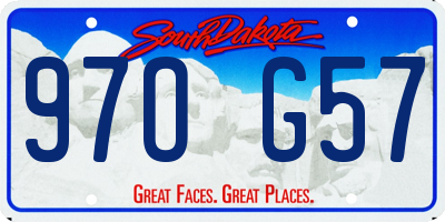 SD license plate 97OG57