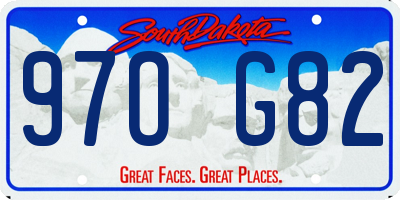 SD license plate 97OG82