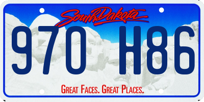 SD license plate 97OH86