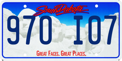 SD license plate 97OI07