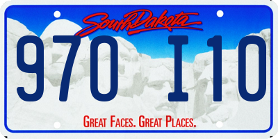 SD license plate 97OI10