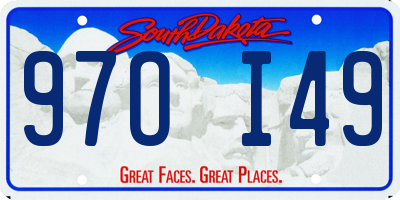 SD license plate 97OI49