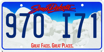 SD license plate 97OI71