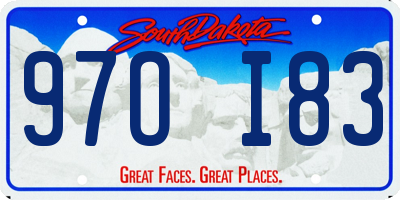SD license plate 97OI83