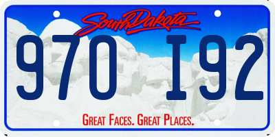 SD license plate 97OI92