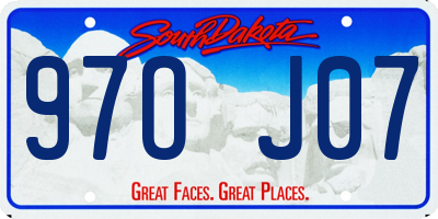 SD license plate 97OJ07