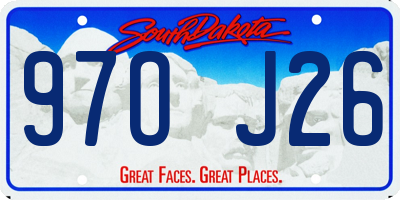 SD license plate 97OJ26