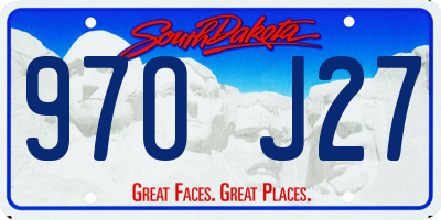 SD license plate 97OJ27