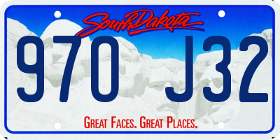 SD license plate 97OJ32