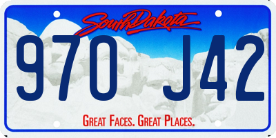 SD license plate 97OJ42