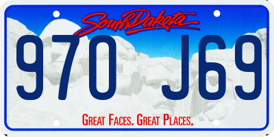 SD license plate 97OJ69