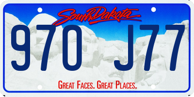 SD license plate 97OJ77