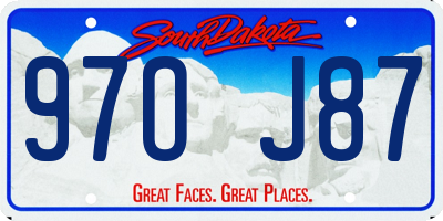 SD license plate 97OJ87