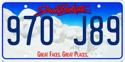 SD license plate 97OJ89