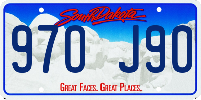 SD license plate 97OJ90