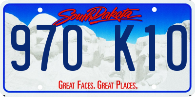 SD license plate 97OK10
