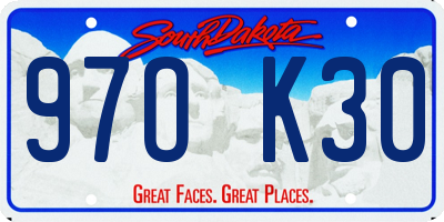 SD license plate 97OK30