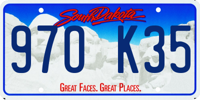 SD license plate 97OK35