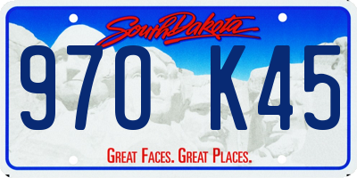 SD license plate 97OK45