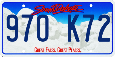 SD license plate 97OK72