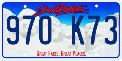 SD license plate 97OK73