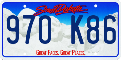 SD license plate 97OK86