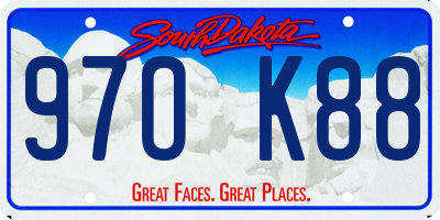 SD license plate 97OK88