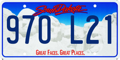 SD license plate 97OL21
