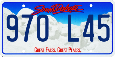 SD license plate 97OL45