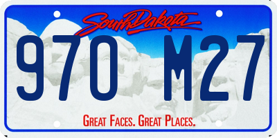 SD license plate 97OM27