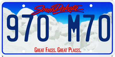 SD license plate 97OM70
