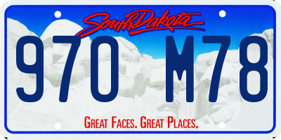 SD license plate 97OM78