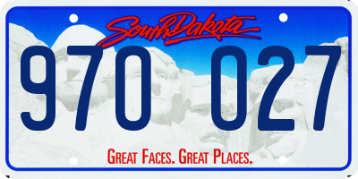 SD license plate 97OO27