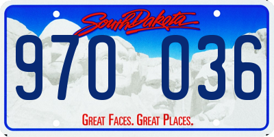SD license plate 97OO36