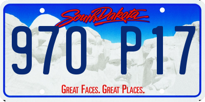 SD license plate 97OP17