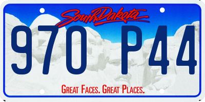 SD license plate 97OP44
