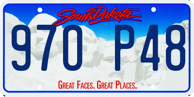 SD license plate 97OP48