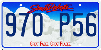 SD license plate 97OP56