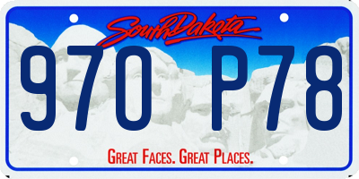 SD license plate 97OP78