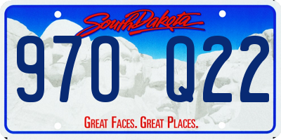 SD license plate 97OQ22