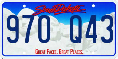 SD license plate 97OQ43