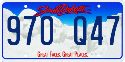 SD license plate 97OQ47