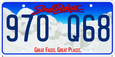 SD license plate 97OQ68