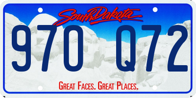 SD license plate 97OQ72