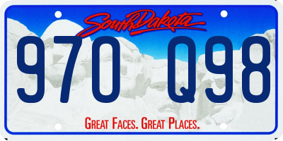 SD license plate 97OQ98
